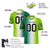 Custom Green White-Neon Green Personalized Gradient Fashion Authentic Football Jersey