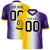 Custom Gold White-Purple Personalized Gradient Fashion Authentic Football Jersey