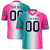 Custom Aqua White-Pink Personalized Gradient Fashion Authentic Football Jersey