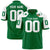 Custom Kelly Green White Personalized Shoulder Star Pattern Authentic Football Jersey