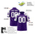 Custom Purple White Personalized Shoulder Star Pattern Authentic Football Jersey