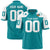 Custom Aqua White Personalized Shoulder Star Pattern Authentic Football Jersey