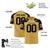 Custom Khaki Black Personalized Shoulder Star Pattern Authentic Football Jersey