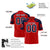 Custom Red Navy Personalized Shoulder Star Pattern Authentic Football Jersey