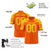 Custom Orange Gold Personalized Shoulder Star Pattern Authentic Football Jersey