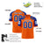 Custom Orange Royal Blue Personalized Shoulder Star Pattern Authentic Football Jersey