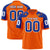 Custom Orange Royal Blue Personalized Shoulder Star Pattern Authentic Football Jersey