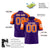 Custom Purple Orange Personalized Shoulder Star Pattern Authentic Football Jersey