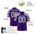 Custom Purple Gray Personalized Shoulder Star Pattern Authentic Football Jersey