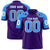 Custom Purple Powder Blue Personalized Shoulder Star Pattern Authentic Football Jersey