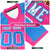 Custom Powder Blue Pink Personalized Shoulder Star Pattern Authentic Football Jersey