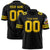 Custom Black Gold Mesh Authentic Football Jersey