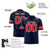 Custom Navy Red-White Mesh Authentic Football Jersey