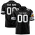 Custom Black Gray Mesh Authentic Football Jersey