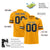 Custom Yellow Black-White Mesh Authentic Football Jersey