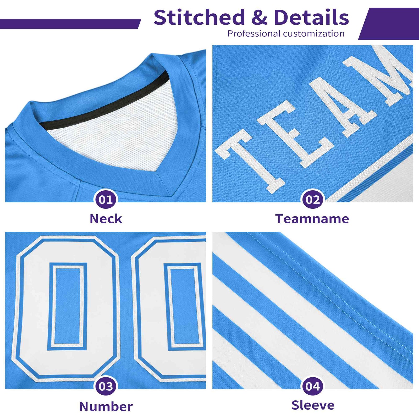 Custom Black Powder Blue-White Mesh Authentic Football Jersey