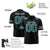 Custom Black Aqua-White Mesh Authentic Football Jersey