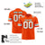 Custom Orange White-Aqua Mesh Authentic Football Jersey