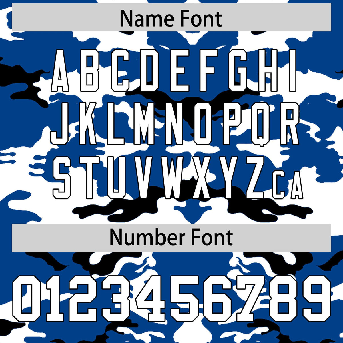 Custom Blue White-Black Mesh Camo Football Jersey