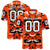 Custom Orange Black-White Mesh Camo Football Jersey