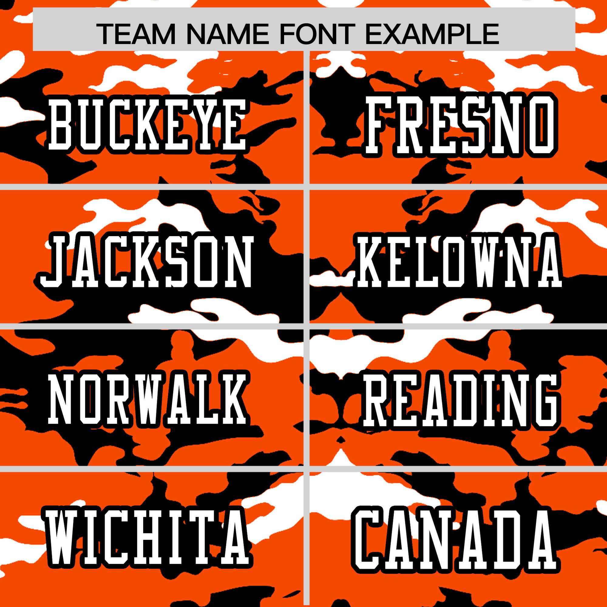 Custom Orange Black-White Mesh Camo Football Jersey