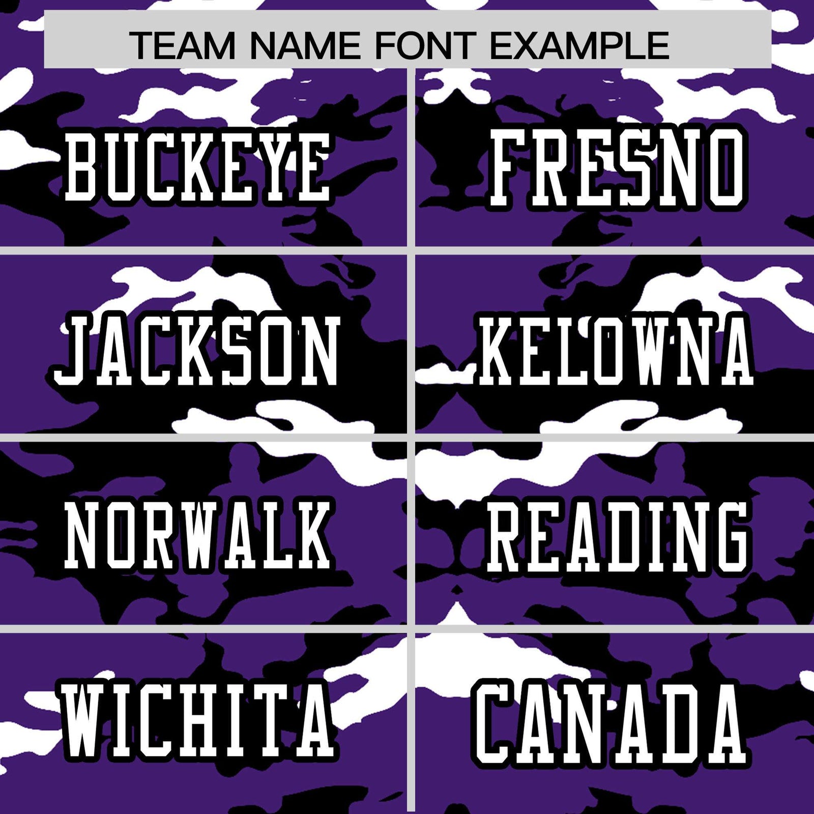 Custom Purple Black-White Mesh Camo Football Jersey