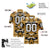 Custom Old Gold Black-White Mesh Camo Football Jersey