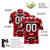 Custom Red Black-White Mesh Camo Football Jersey