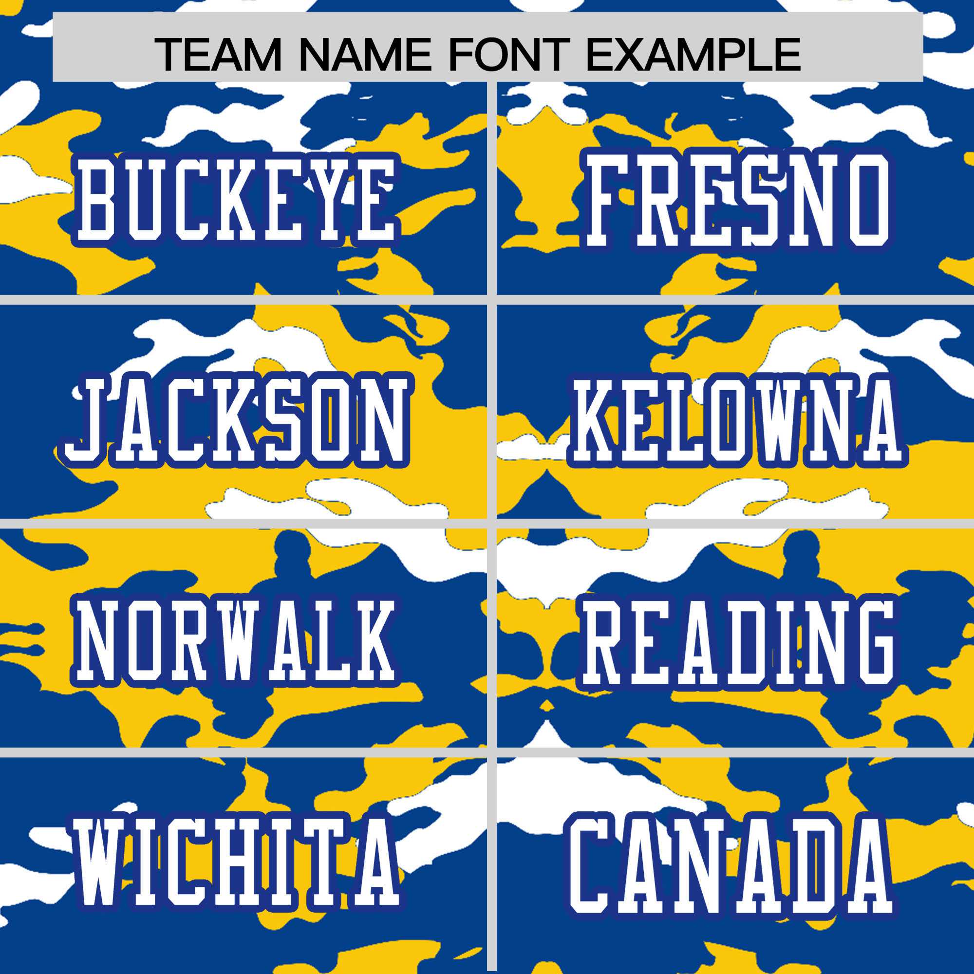 Custom Royal Blue Gold-White Mesh Camo Football Jersey