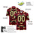 Custom Red Black-Old Gold Mesh Camo Football Jersey