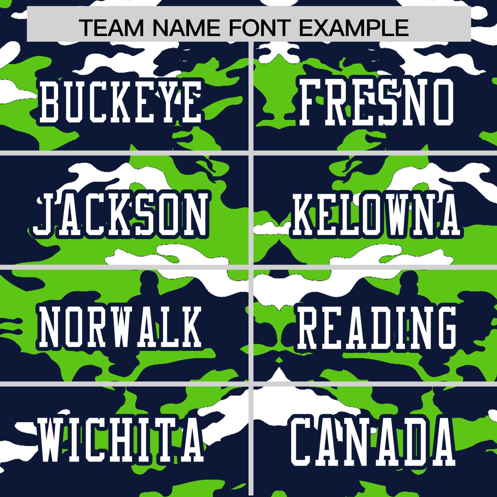 Custom Navy Green-White Mesh Camo Football Jersey