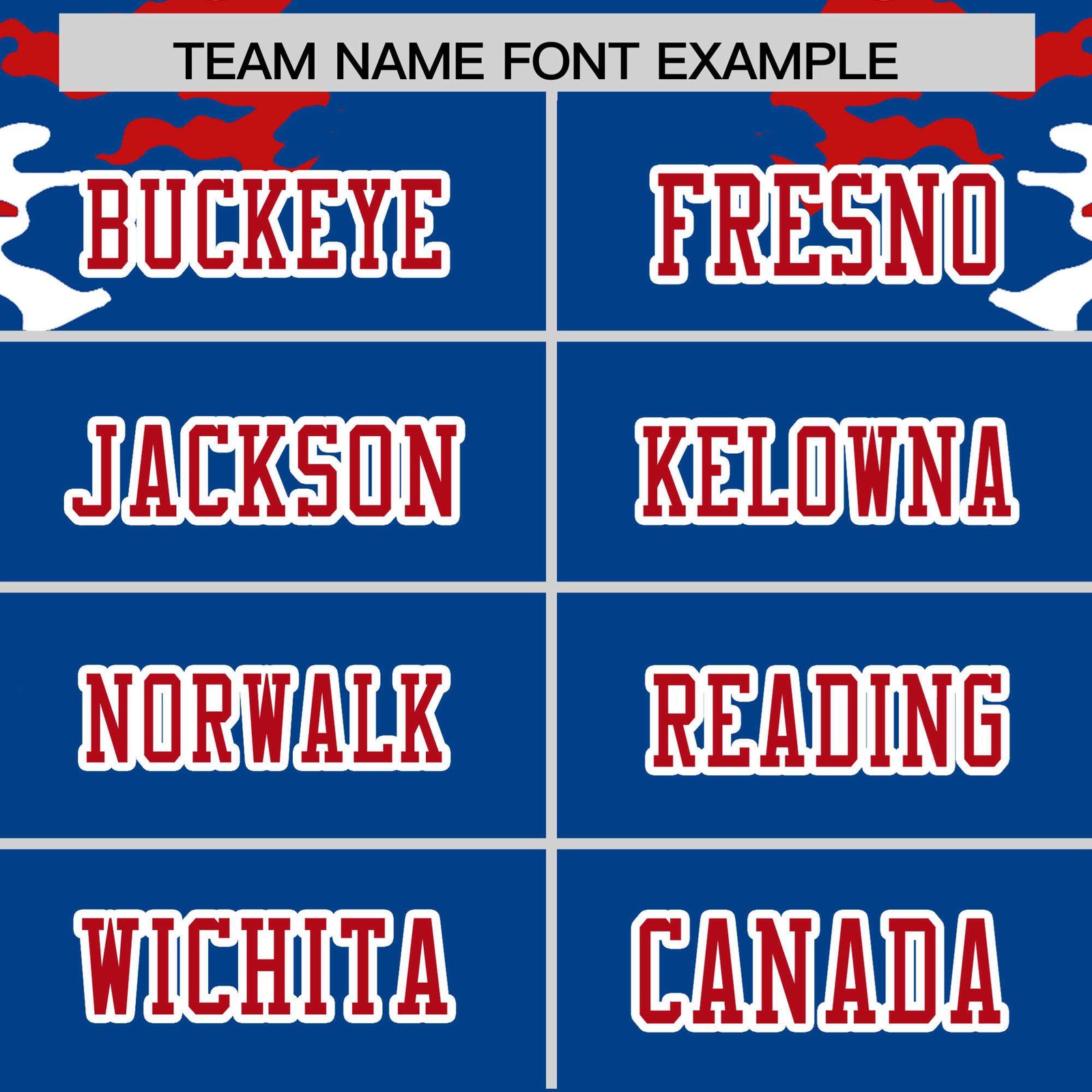 Custom Royal Blue Red-White Mesh Camo Football Jersey