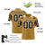 Custom Old Gold Black-White Mesh Camo Football Jersey