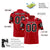 Custom Red Black-White Mesh Camo Football Jersey