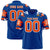 Custom Royal Blue Orange-White Mesh Camo Football Jersey