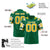 Custom Kelly Green Gold-White Mesh Camo Football Jersey