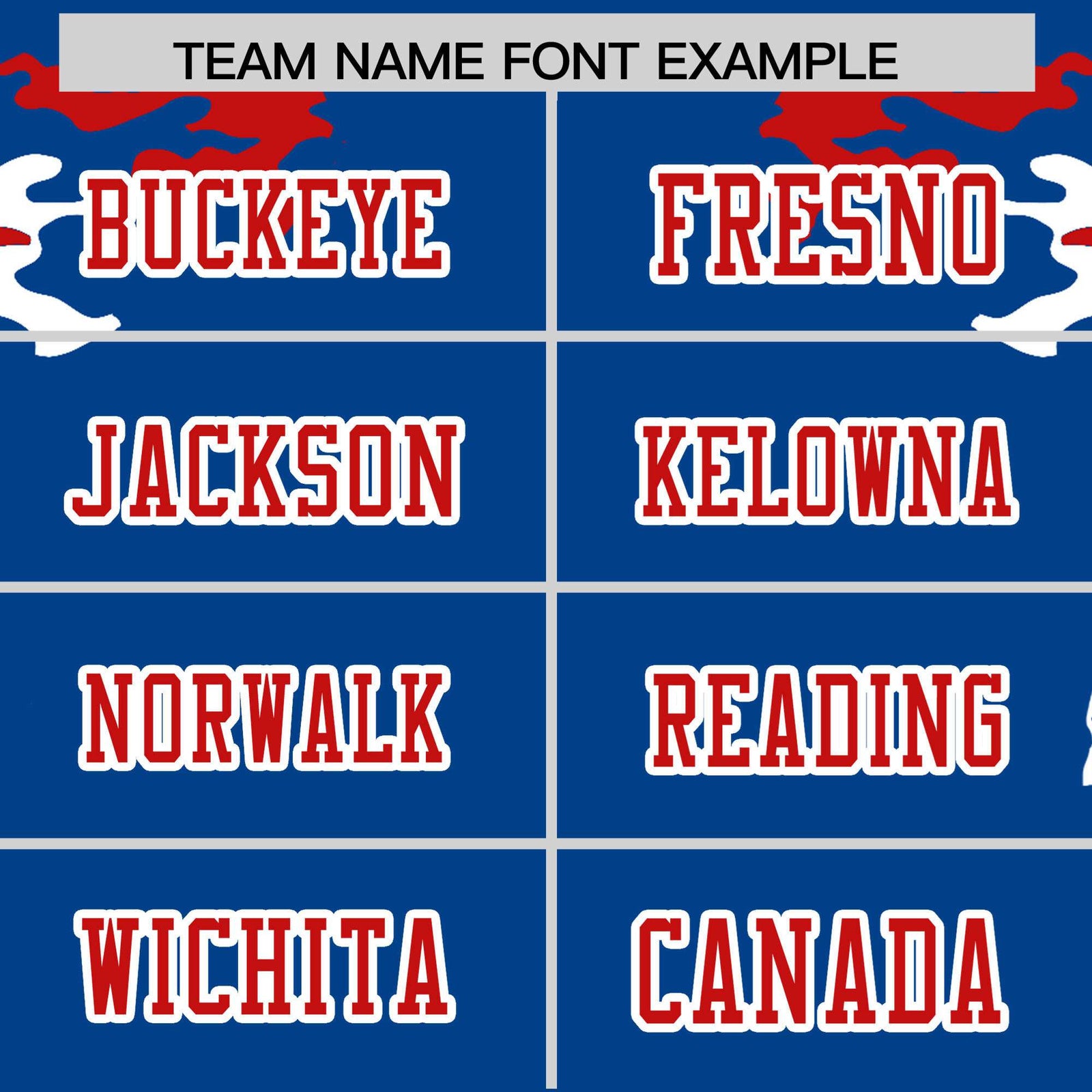 Custom Royal Blue Red-White Mesh Camo Football Jersey