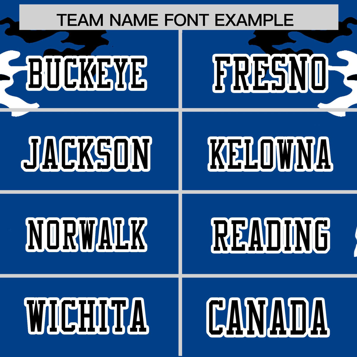 Custom Royal Blue Black-White Mesh Camo Football Jersey