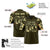 Custom Olive Old Gold-White Mesh Camo Football Jersey