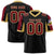 Custom Black Crimson-Old Gold Color Block Personalized Raglan Sleeves Authentic Football Jersey