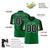 Custom Kelly Green Black-White Color Block Personalized Raglan Sleeves Authentic Football Jersey