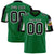 Custom Kelly Green Black-White Color Block Personalized Raglan Sleeves Authentic Football Jersey