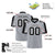 Custom Gray Black-White Color Block Personalized Raglan Sleeves Authentic Football Jersey