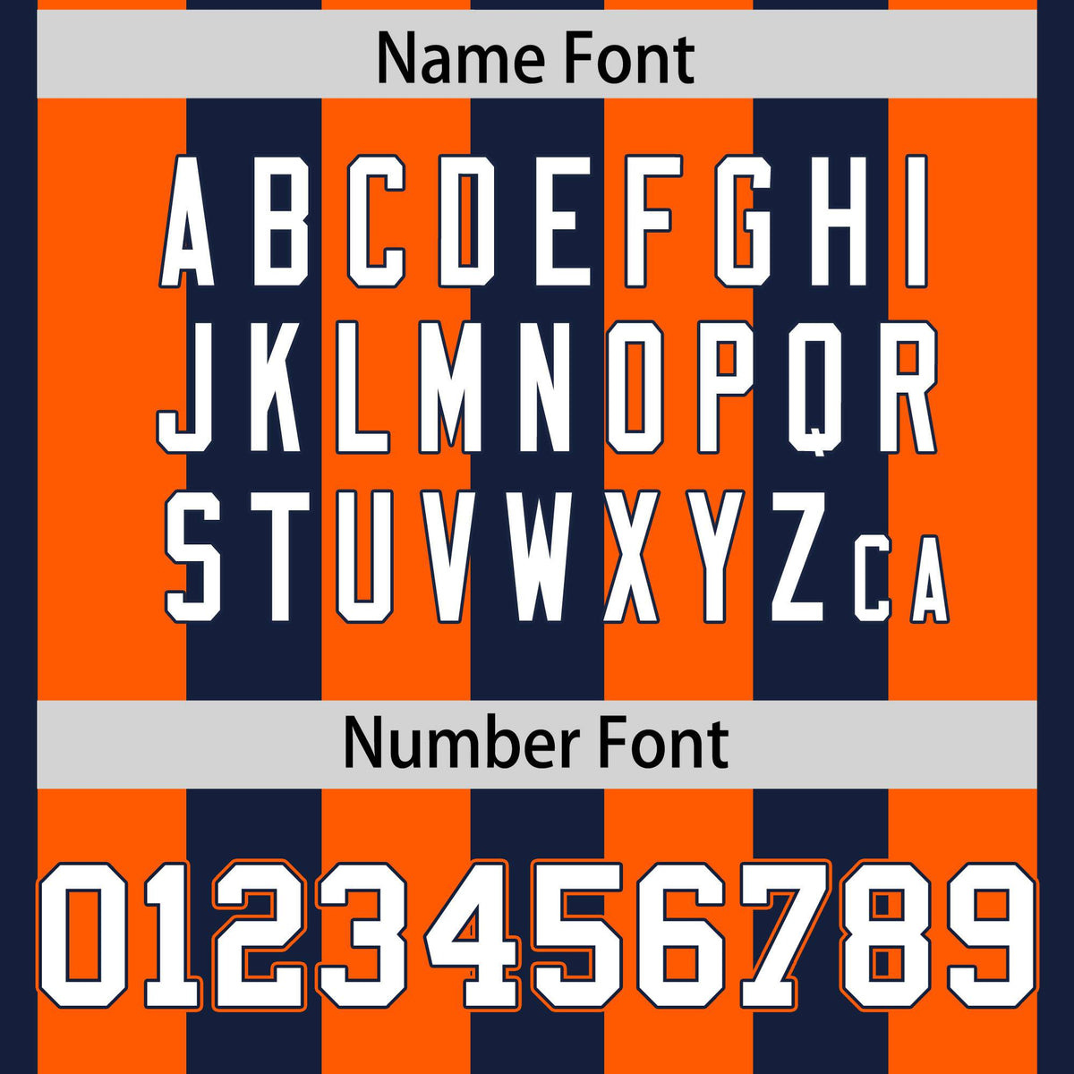 Custom Navy Orange-White Mesh Stripe Football Jersey