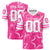 Custom Pink White Mesh Star Football Jersey