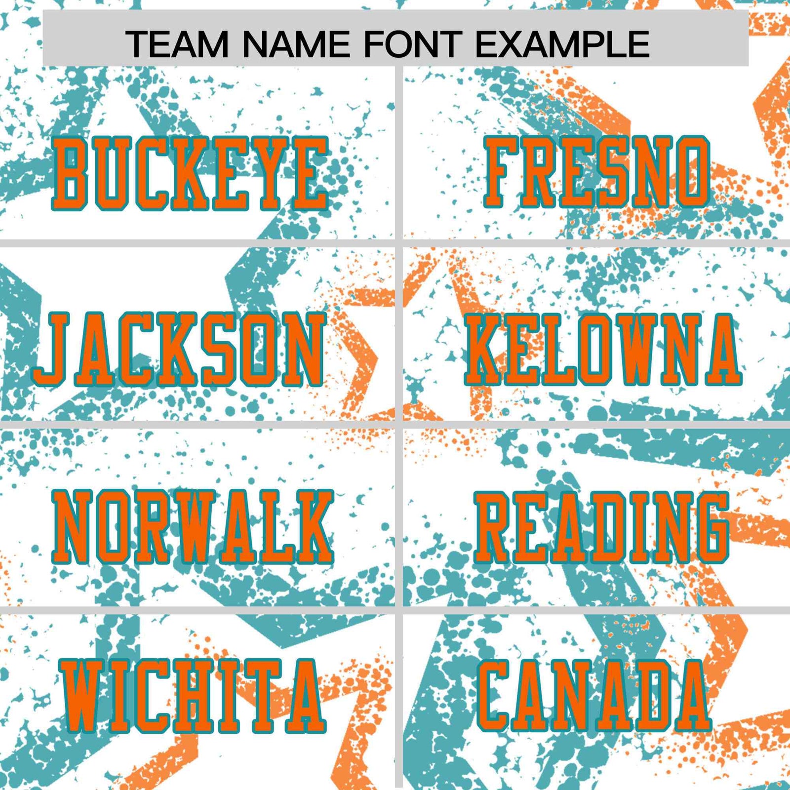 Custom White Orange Aqua Mesh Star Football Jersey