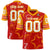 Custom Red White-Yellow Mesh Star Football Jersey