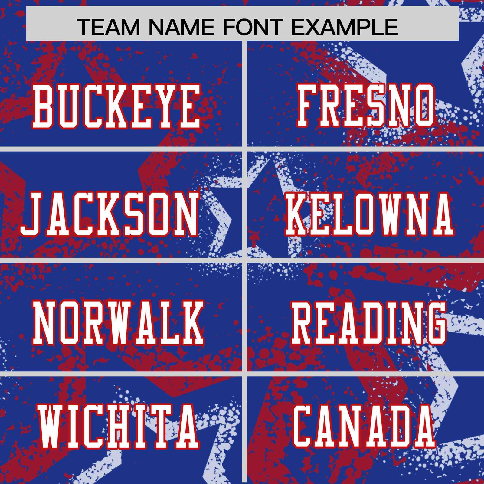 Custom Thunder-Blue White-Red Mesh Star Football Jersey