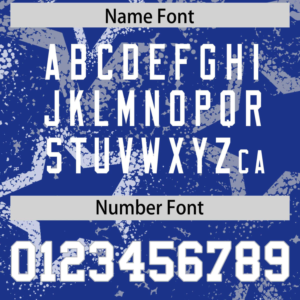 Custom Thunder-Blue White-Gray Mesh Star Football Jersey