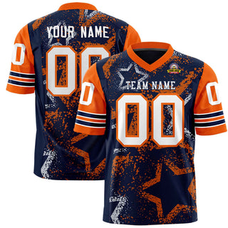 Camiseta de fútbol personalizada de malla blanca y naranja de Star